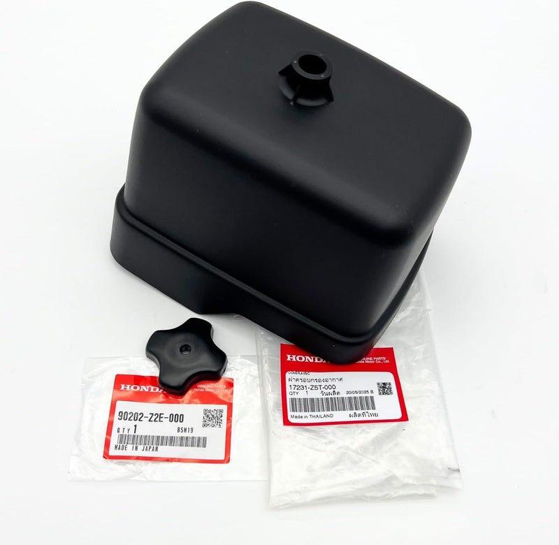 KINDZA Genuine 17231-Z5T-000 Air Filter Cover housing with Genuine Air Cleaner NUT 90202-Z2E-000 for Honda GX340 GX390 GX360 HS1332 HS928 WT40X OEM - Image 1